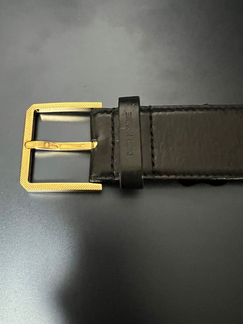 ディオールオム レザーベルト ゴールドバックル