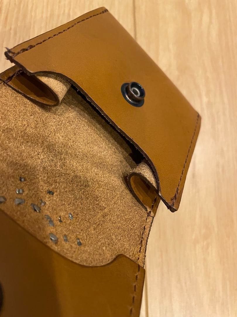 HTC レザーケース　ターコイズスタッズ　htc 財布 小銭入れ