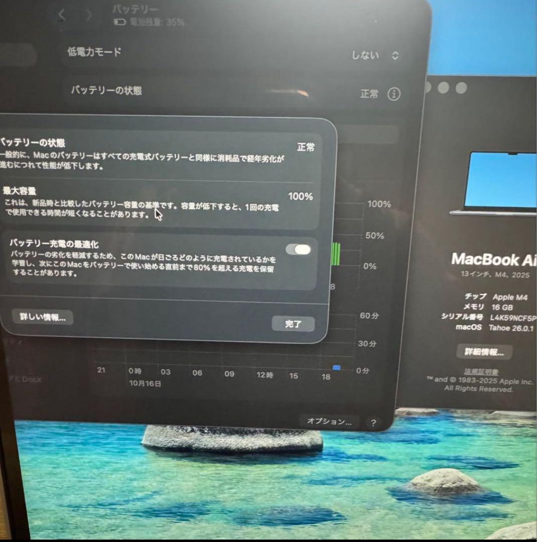 MacBook Air M4 256GB +純正ケースカバー、画面保護フィルム