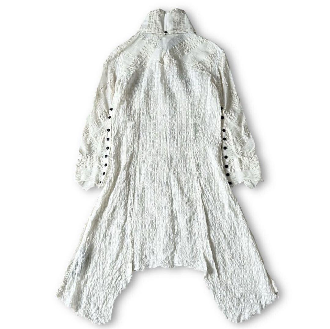 ね*郎様 L.G.B. ルグランブルー 変形 カットオフ チェックロングシャツ