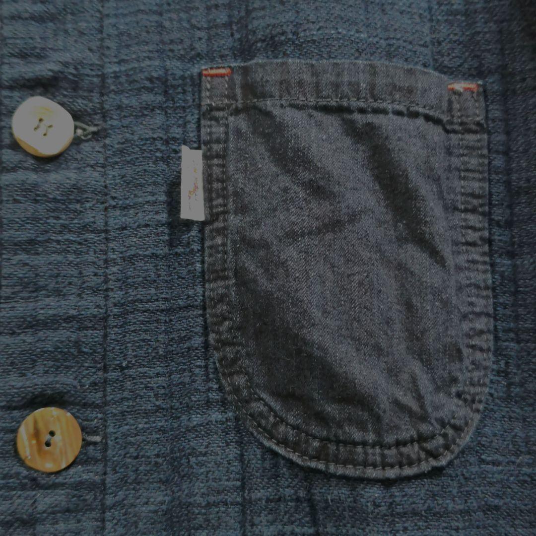 ✨美品✨Blue Trick　日本製　インディゴ　ショップコート　M