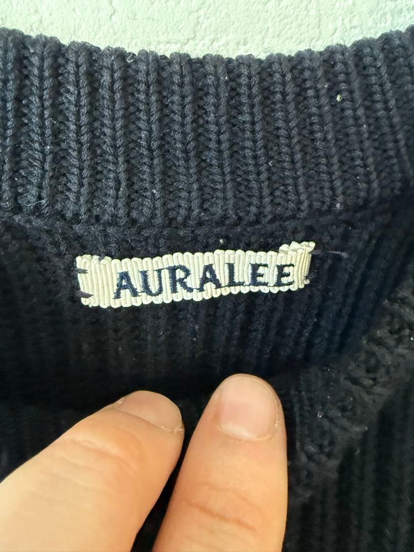 オーラリー　AURALEE 17aw リブニット　サイズ4 ブラック
