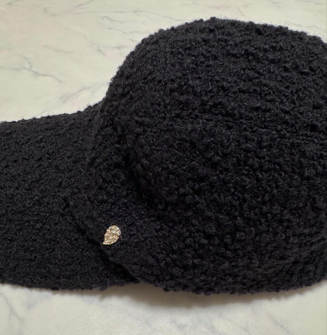 ヘレンカミンスキー キャップ　ブラック　ボア