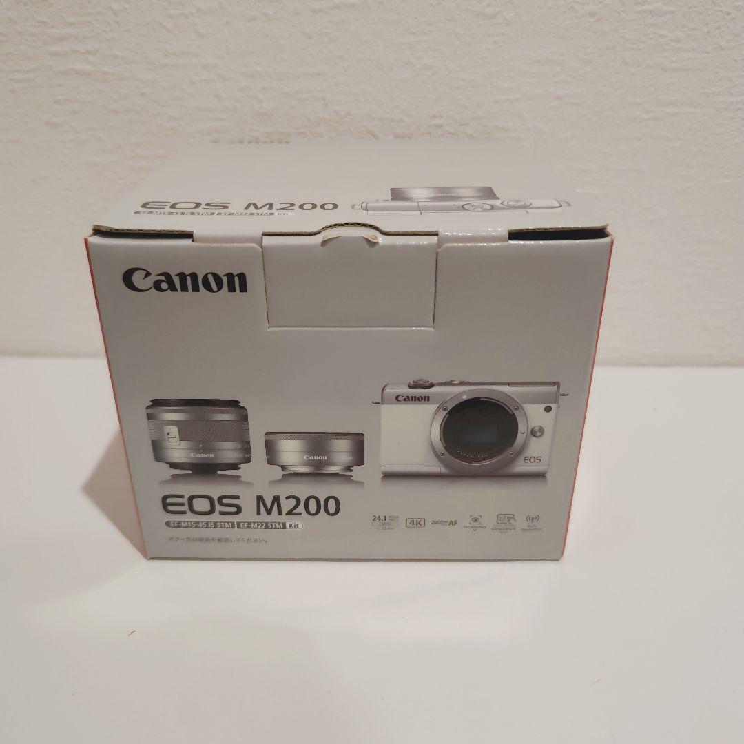 Canon EOS M200 ミラーレス一眼カメラ ホワイト ダブルレンズキット