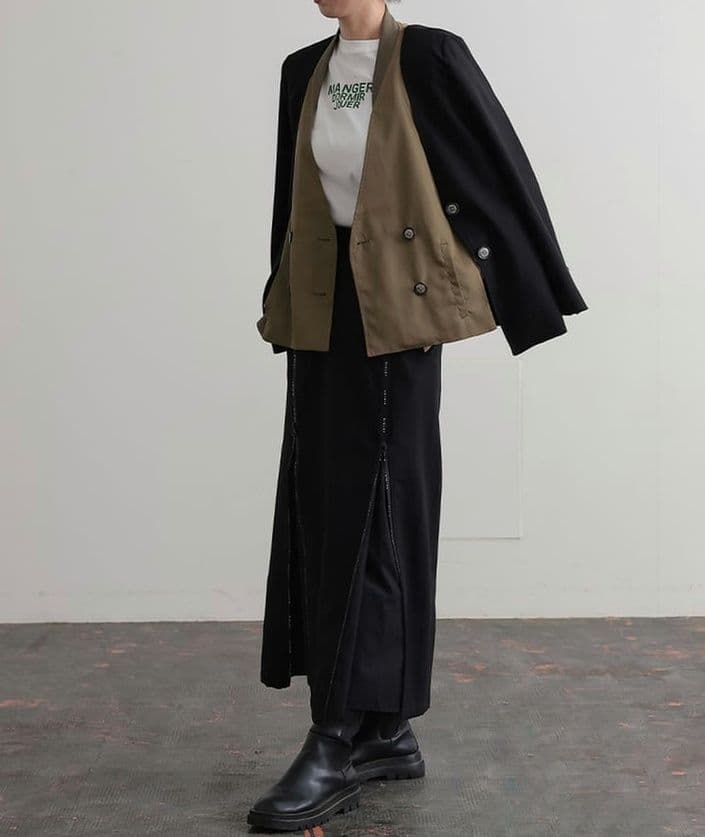 ■美品 RISREY リズレー ミリタリー コンビ ジャケット