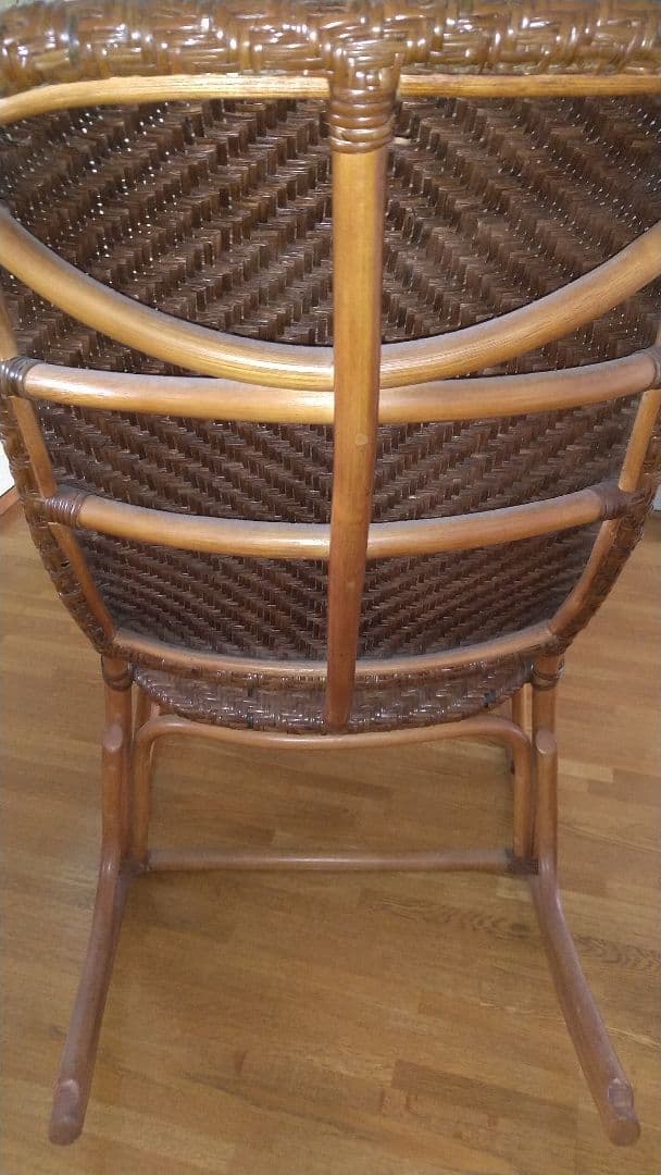 ラタン 網代編み ロッキングチェア