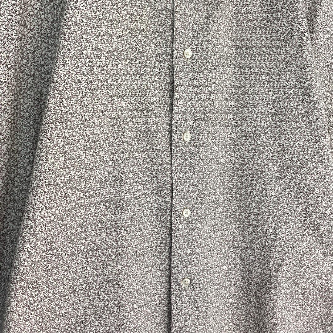 ルイヴィトン　長袖シャツ　総柄 綿100％ ベージュ系 M・L相当