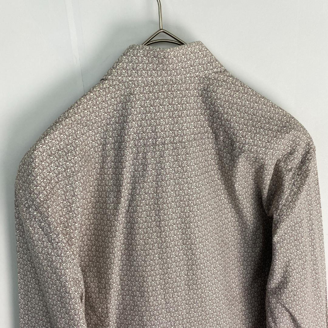 ルイヴィトン　長袖シャツ　総柄 綿100％ ベージュ系 M・L相当