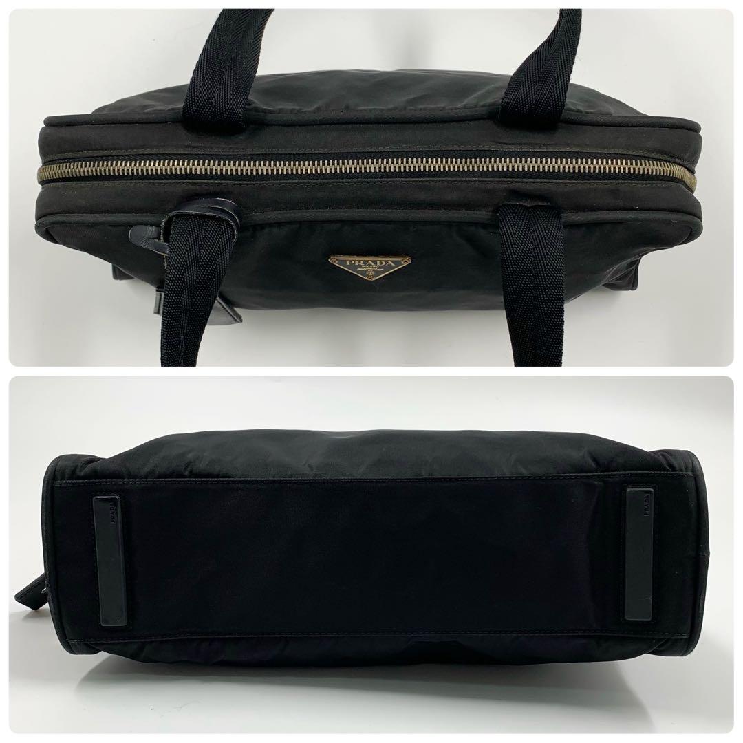 【✨極美品✨】 プラダ ミニボストンバッグ 三角ロゴ 南京錠 ナイロン ブラック