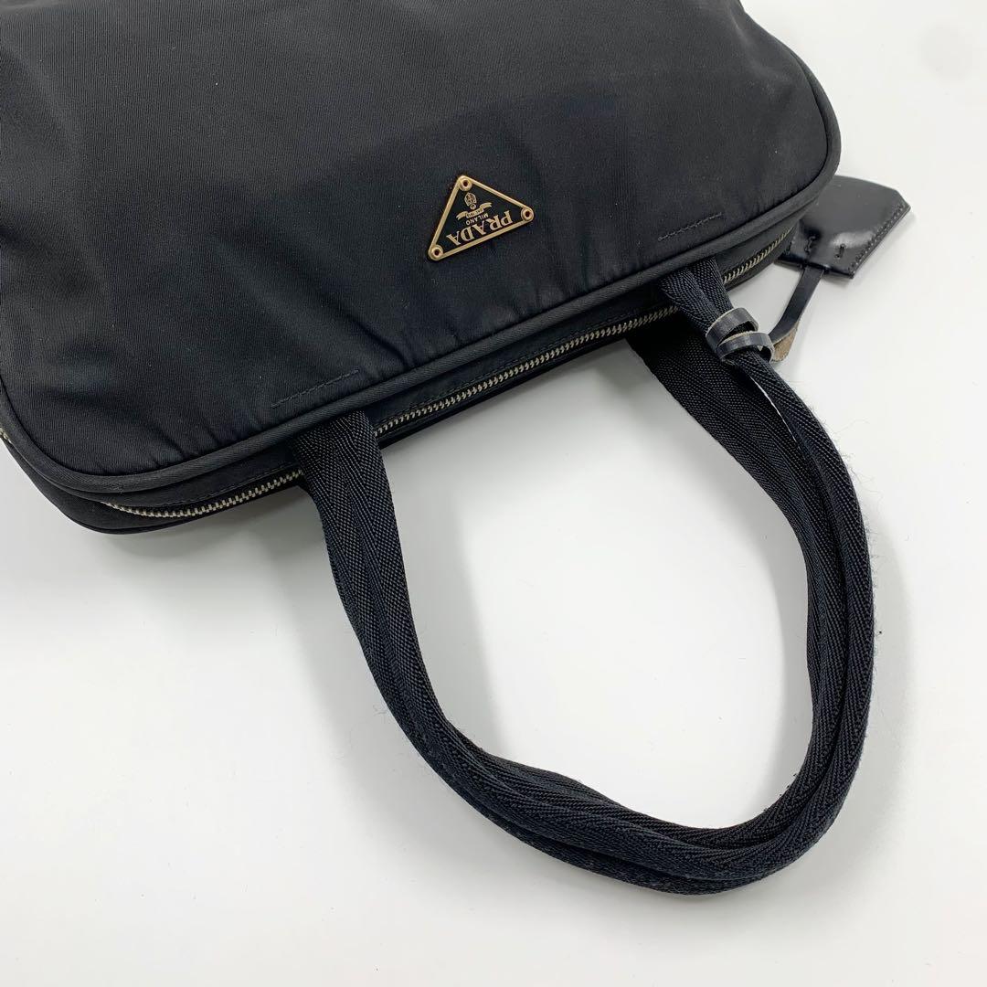 【✨極美品✨】 プラダ ミニボストンバッグ 三角ロゴ 南京錠 ナイロン ブラック