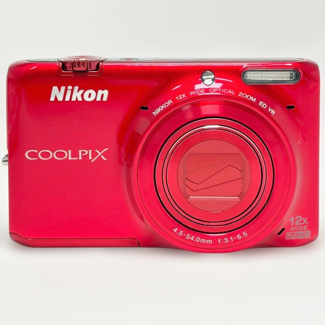 極美品✨Nikon COOLPIX S6500 充電器 箱 レッド コンデジ