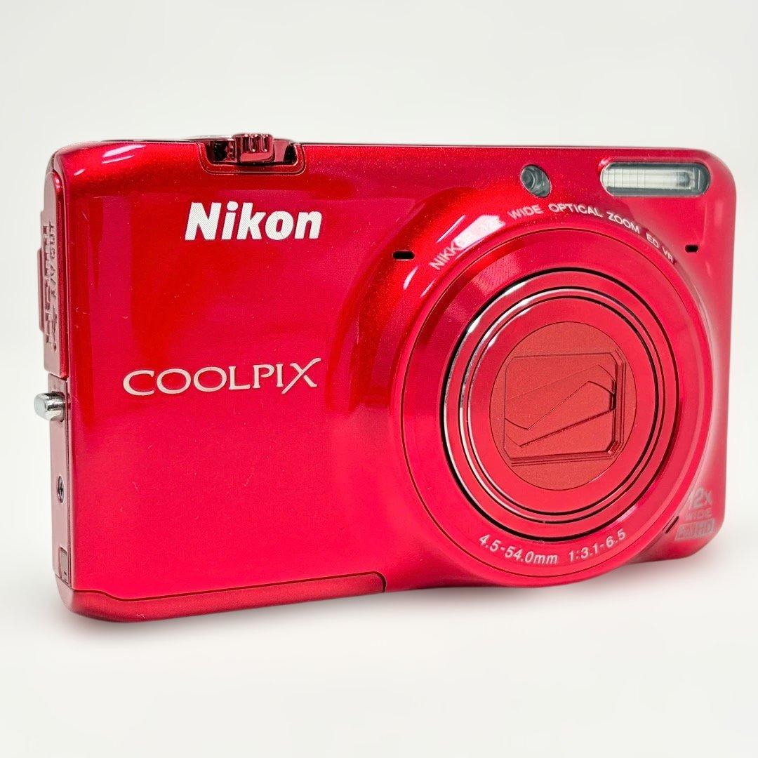 極美品✨Nikon COOLPIX S6500 充電器 箱 レッド コンデジ