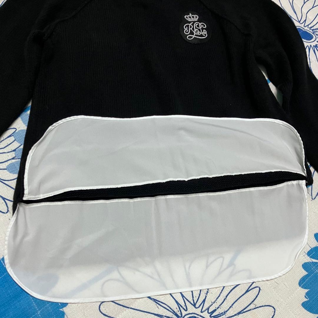 【希少】ラルフローレン　ロゴ　ワッペン　レイヤード　シャツ　ニット　セーター