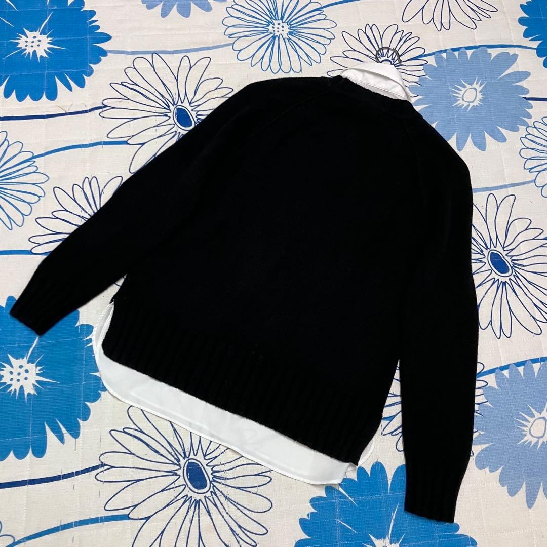 【希少】ラルフローレン　ロゴ　ワッペン　レイヤード　シャツ　ニット　セーター