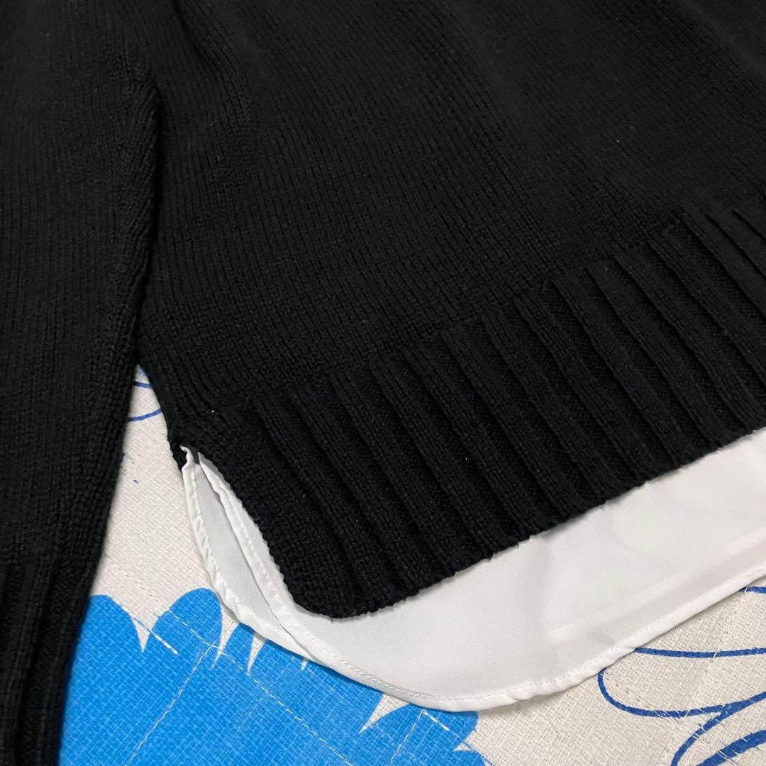 【希少】ラルフローレン　ロゴ　ワッペン　レイヤード　シャツ　ニット　セーター