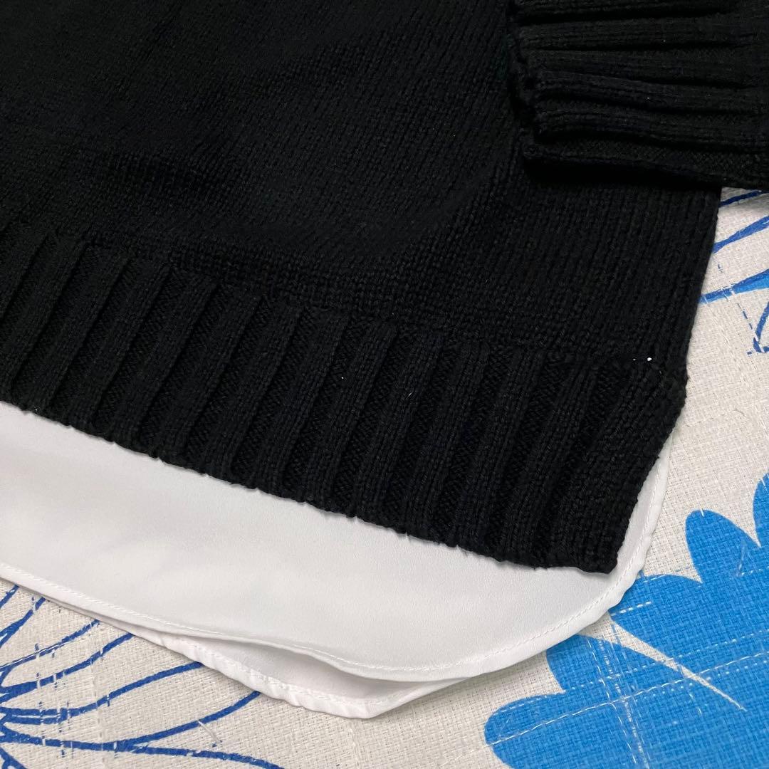 【希少】ラルフローレン　ロゴ　ワッペン　レイヤード　シャツ　ニット　セーター