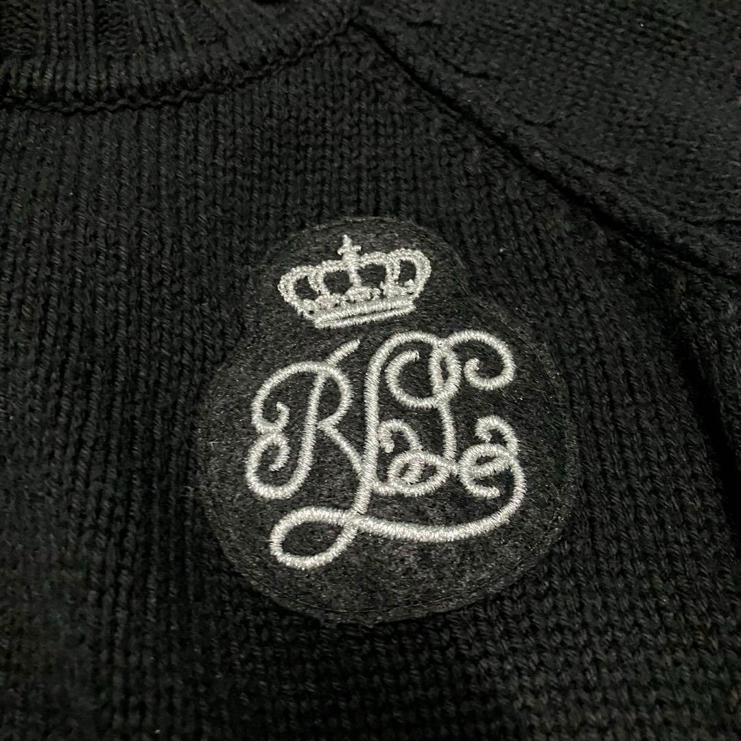 【希少】ラルフローレン　ロゴ　ワッペン　レイヤード　シャツ　ニット　セーター