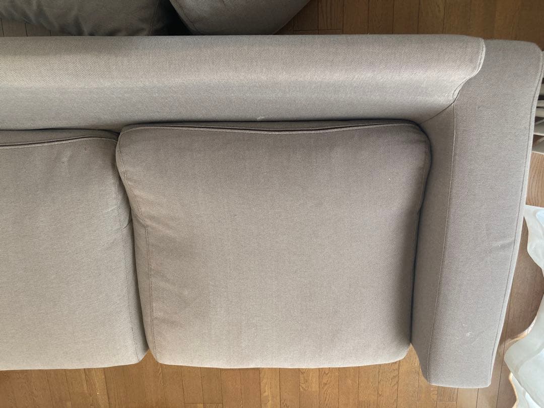 送料込み 無印良品 ソファ 2.5シーター ベージュ グレー