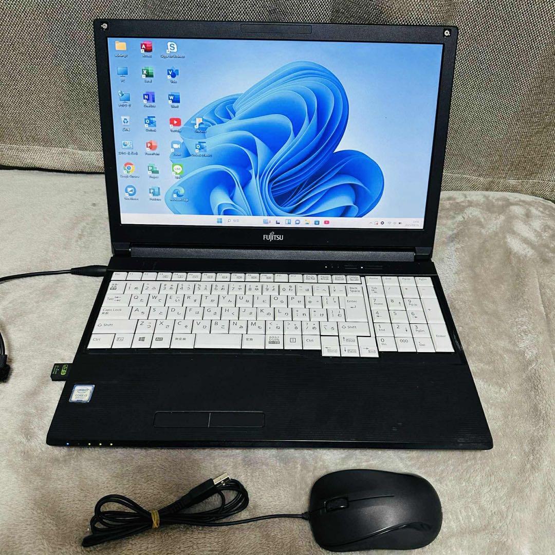 S117 FujitsuノートパソコンSSD第8世代Windows11オフィス付