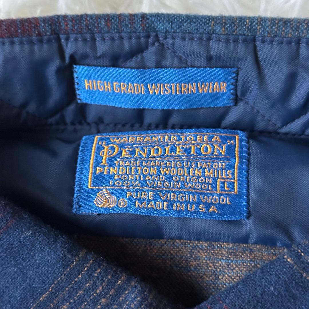 極美品 ペンドルトン 70s オンブレネルシャツ USA製 L ほぼデッド