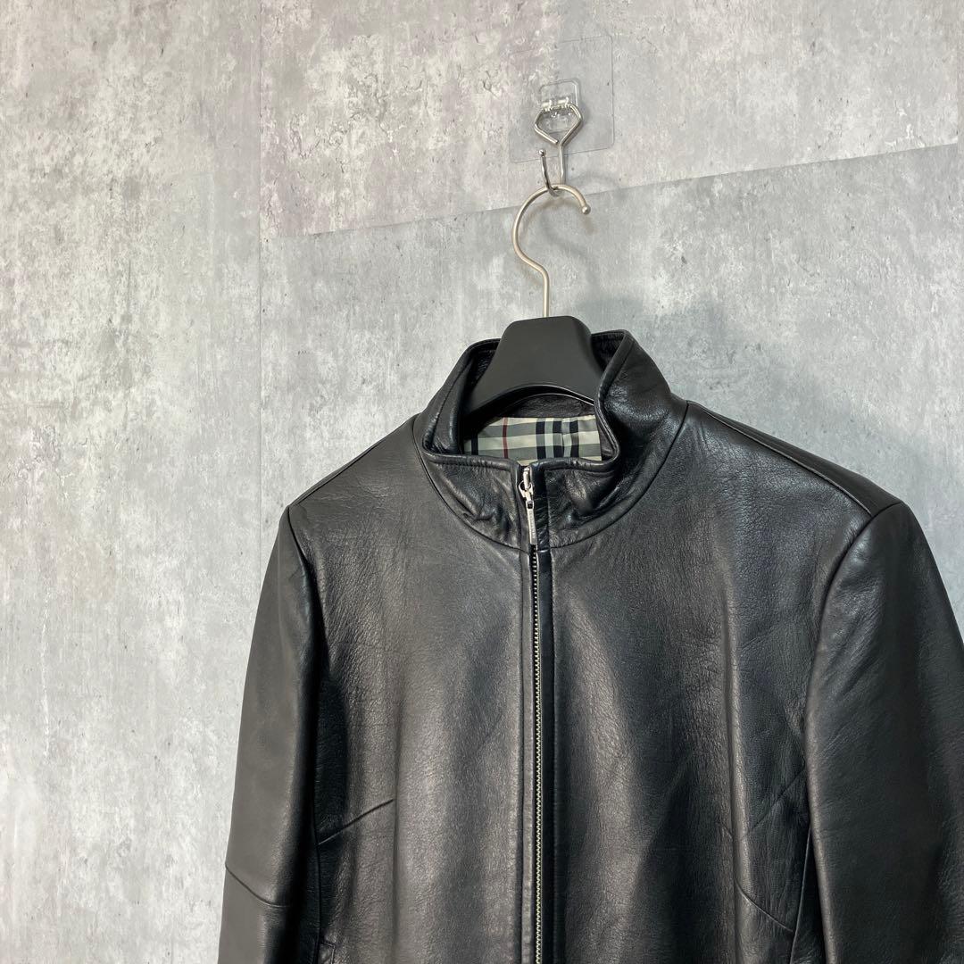 希少 BURBERRY LONDON ノバチェック レザージャケット 38