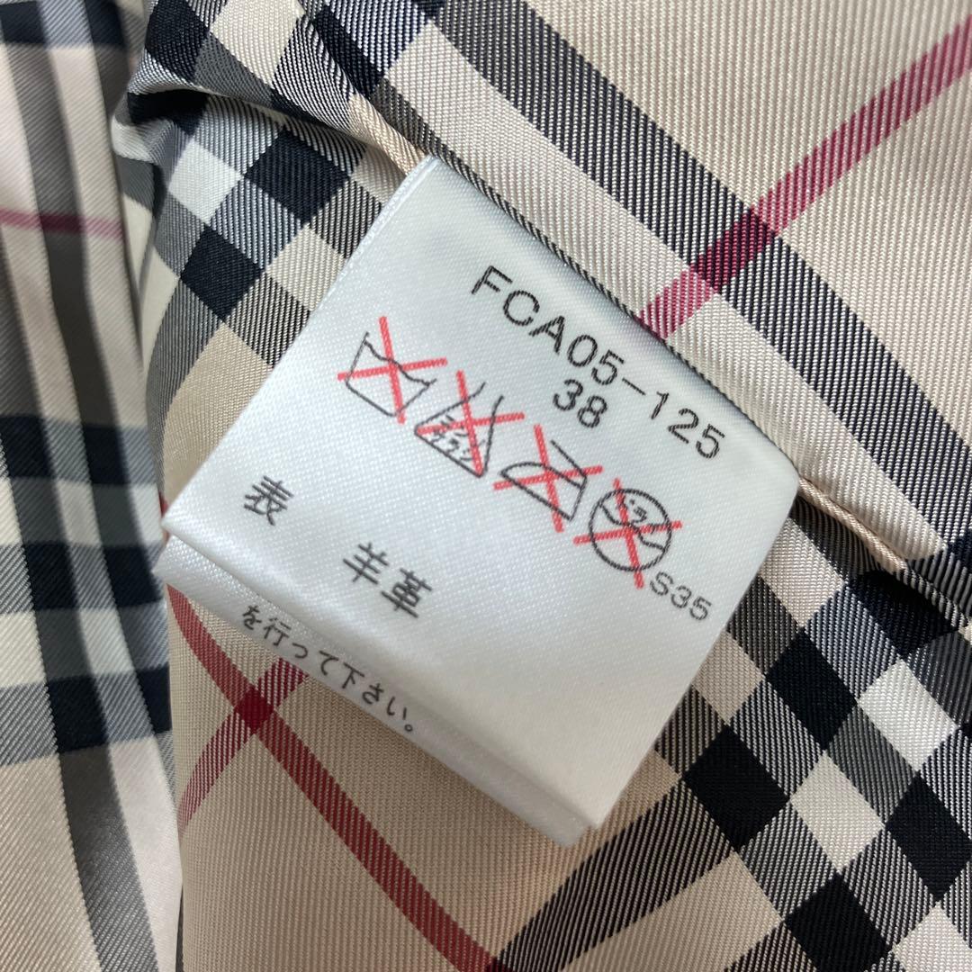 希少 BURBERRY LONDON ノバチェック レザージャケット 38