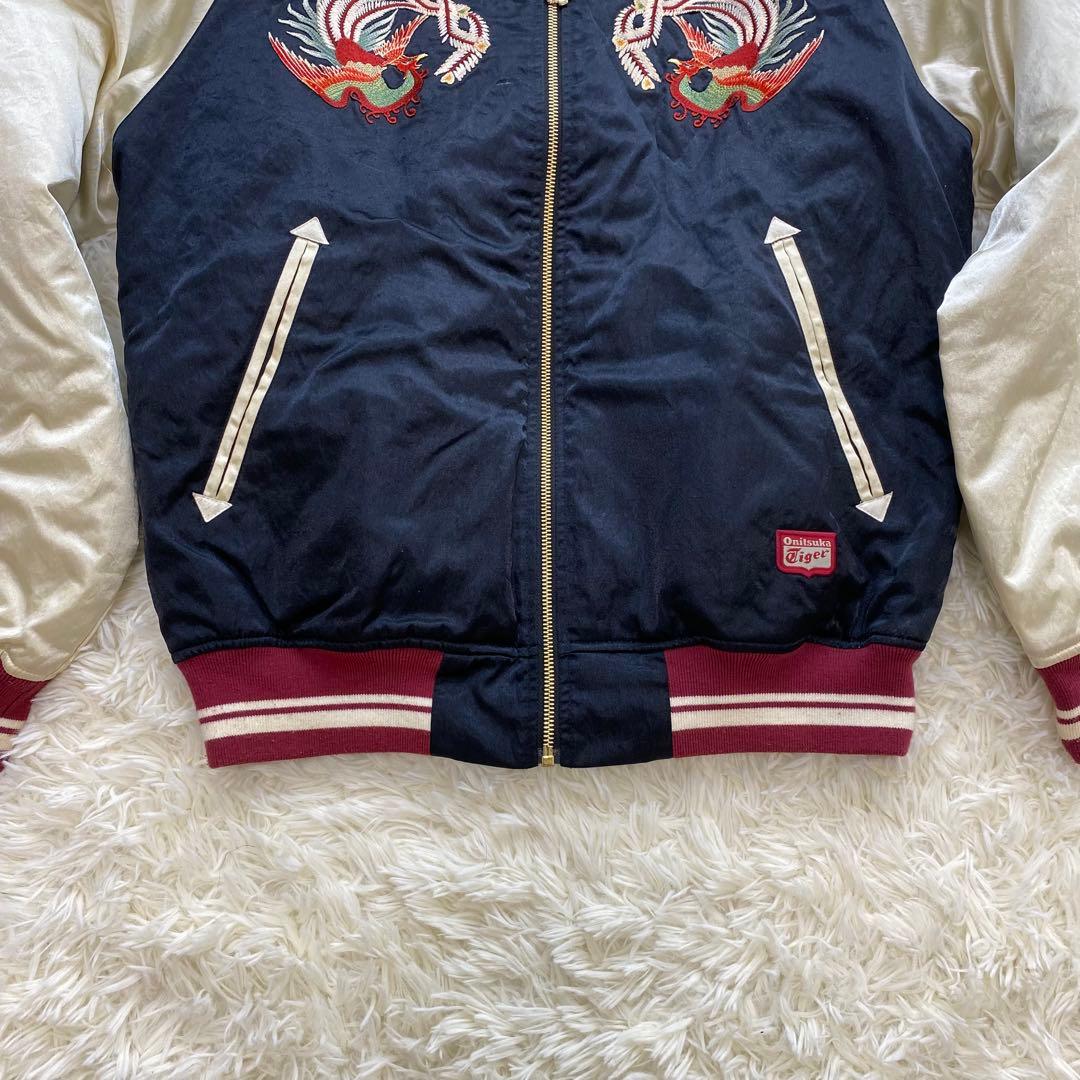 希少✨オニツカタイガー 阪神淡路大震災復興記念 鳳凰 スカジャン M