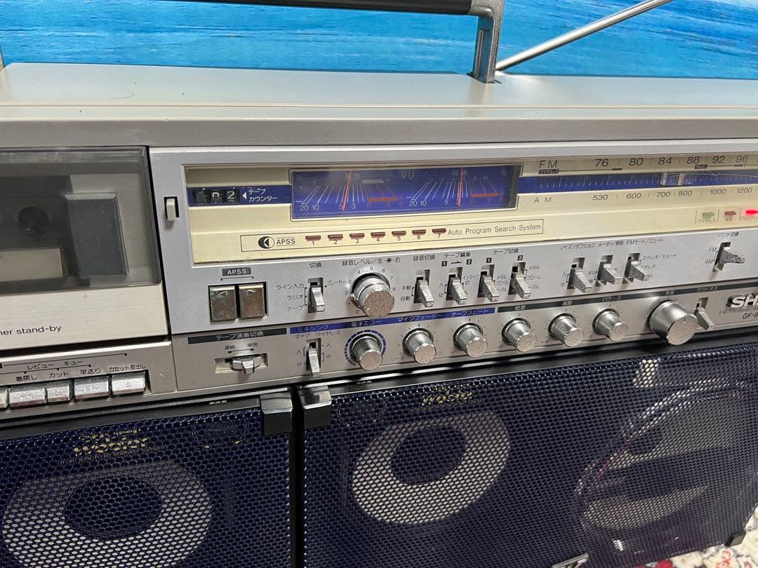 動作品！SHARP シャープ GF-999 昭和レトロ 大型ラジカセ Wラジカセ