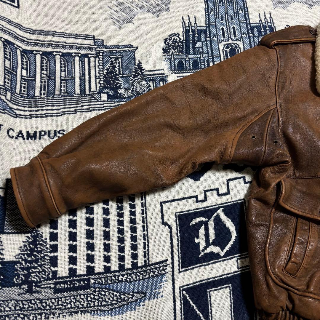 90s トミー　g-1 a-2 ラムレザー フライトジャケット 短丈 ミリタリー