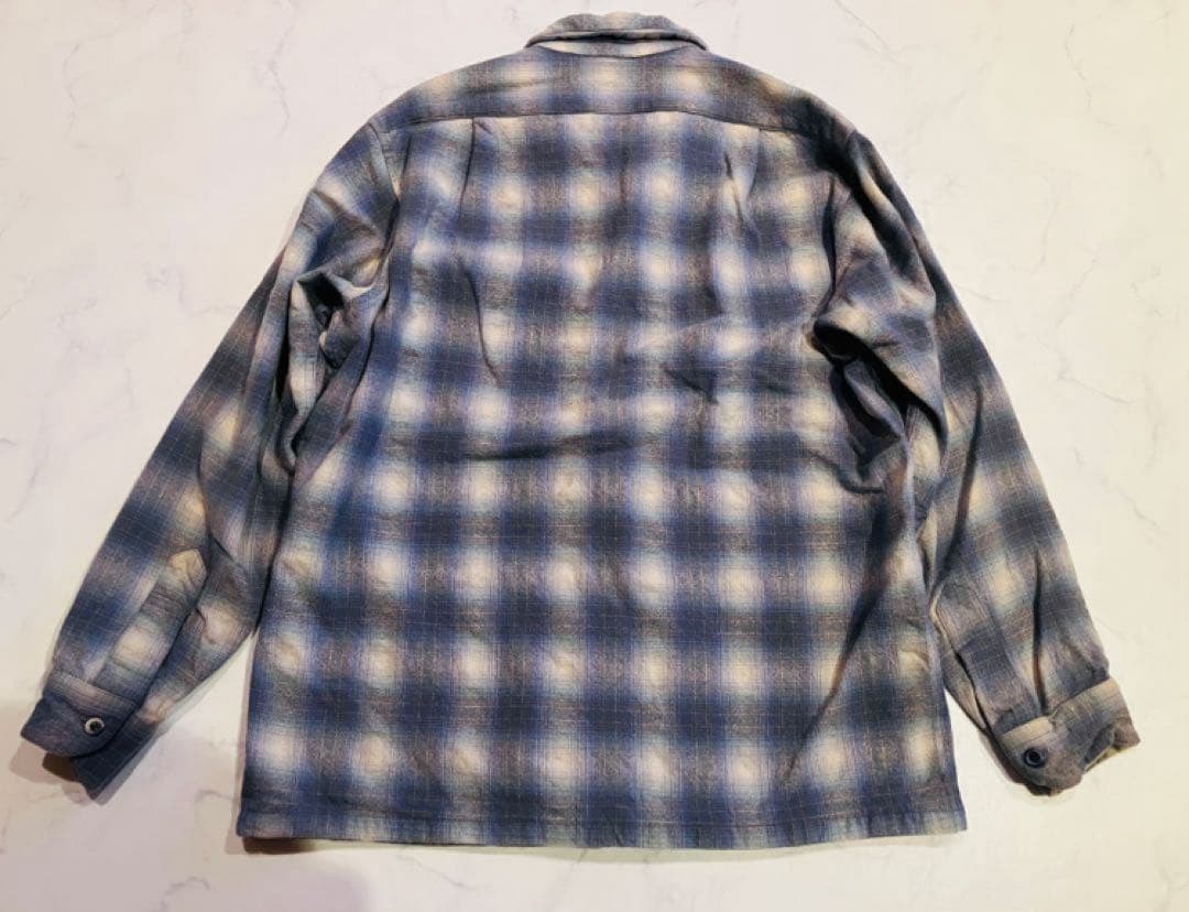 70s ペンドルトン オンブレ ボードシャツ Lカートコバーン シャドーチェック