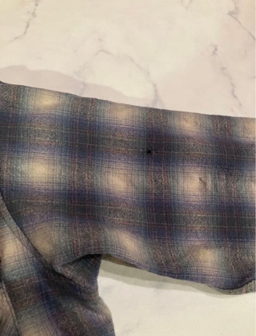 70s ペンドルトン オンブレ ボードシャツ Lカートコバーン シャドーチェック