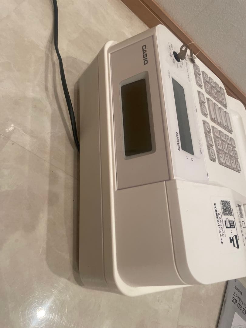 美品 CASIO レジスター SR-G3-EX-WE ホワイト