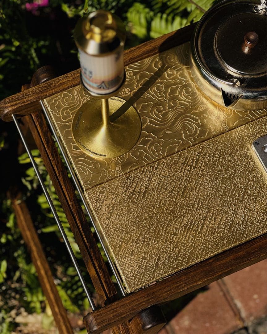 激レア！真鍮製 ハーフユニット天板2枚組 IGT規格 雲柄検:peak