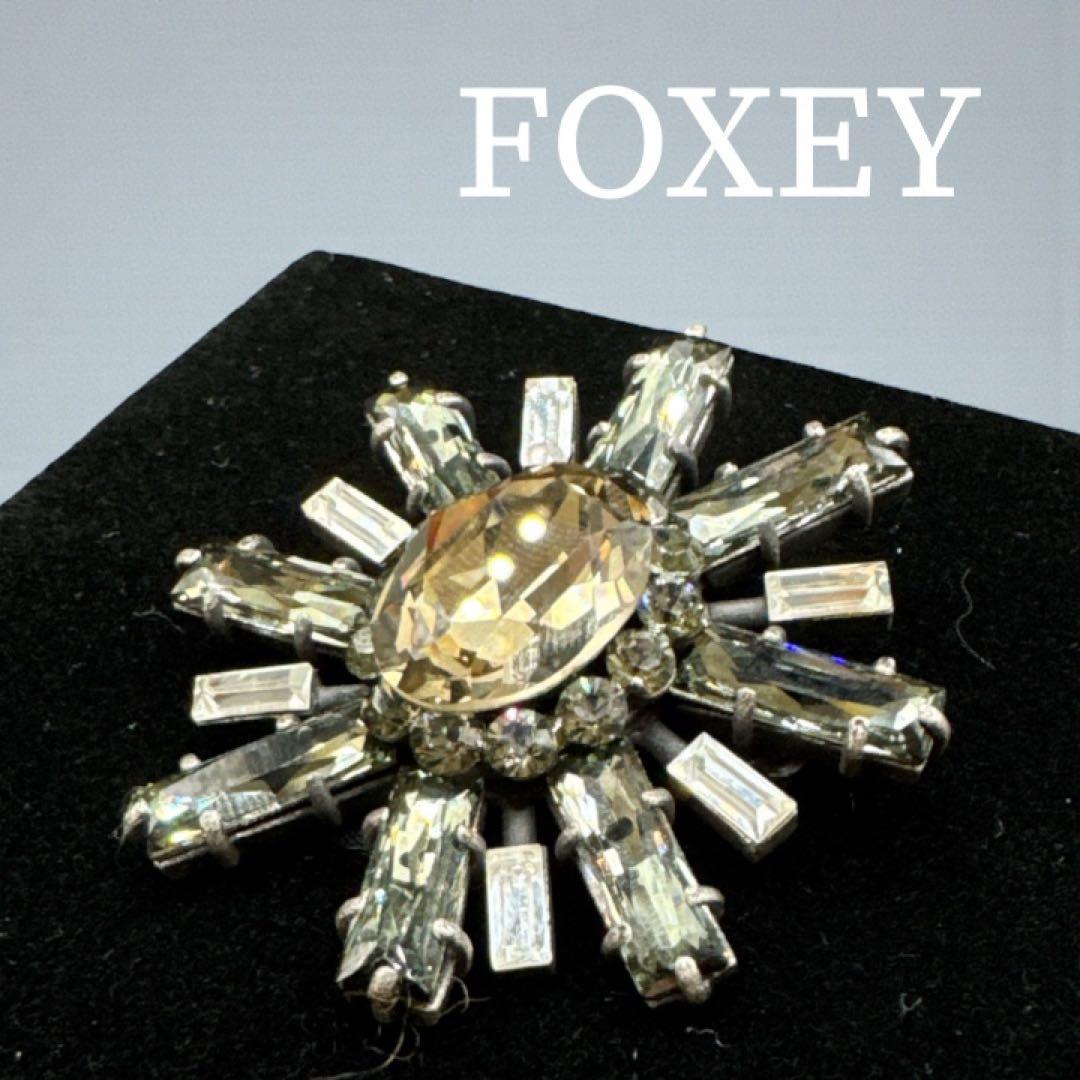 FOXEY フォクシー ピンブローチ ピンバッジ LADY PLANT 極美品