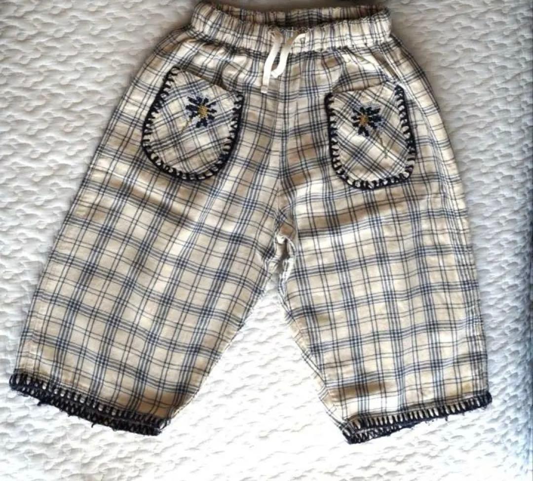 Liilu お花刺繍 パンツ　2y