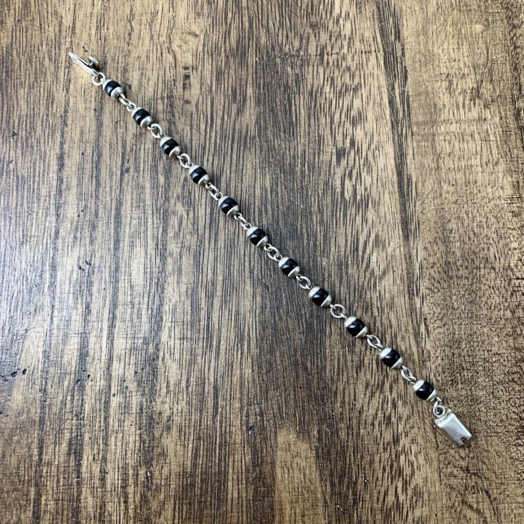 ヴィンテージ メキシカンジュエリーブレスレット ブラックオニキス 1