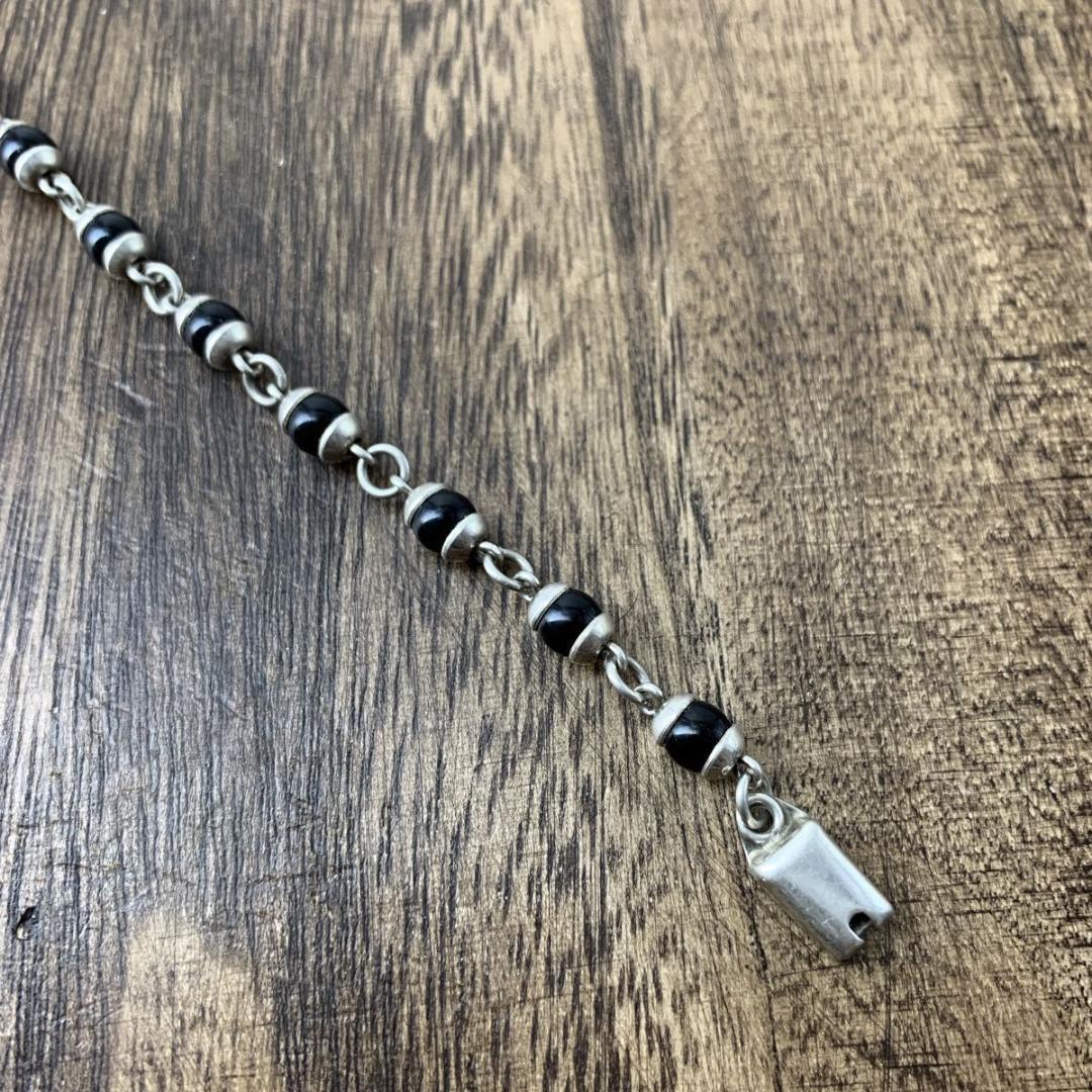 ヴィンテージ メキシカンジュエリーブレスレット ブラックオニキス 1