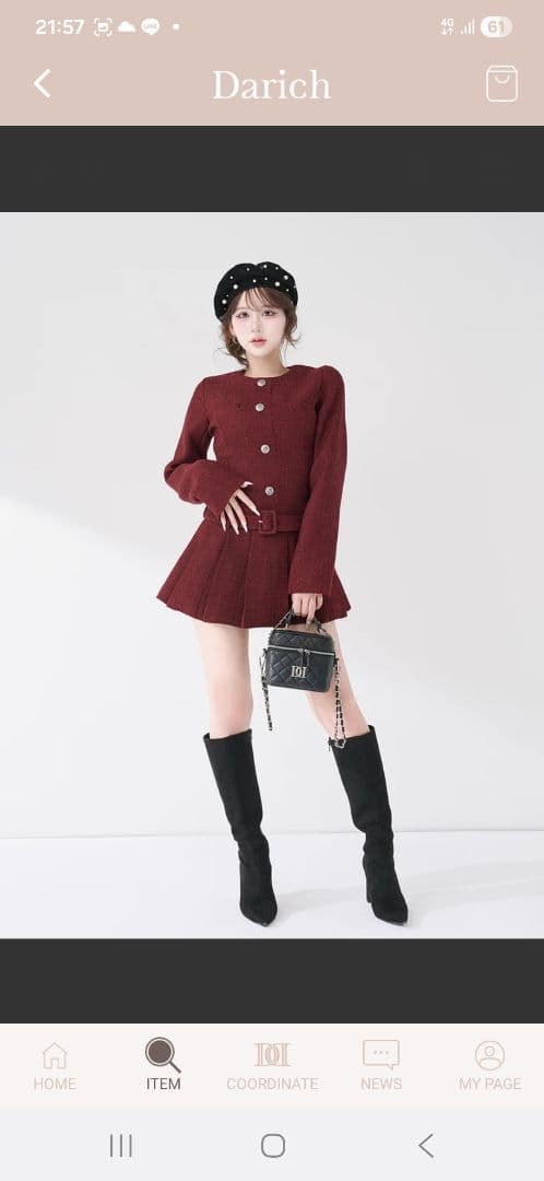 ダーリッチ ツイードワンピース