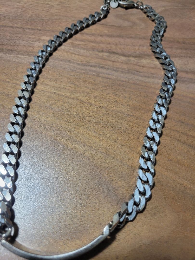 ヤ*ワ様 MM6 ペイント加工 ID チェーン ネックレス マルジェラ シルバー