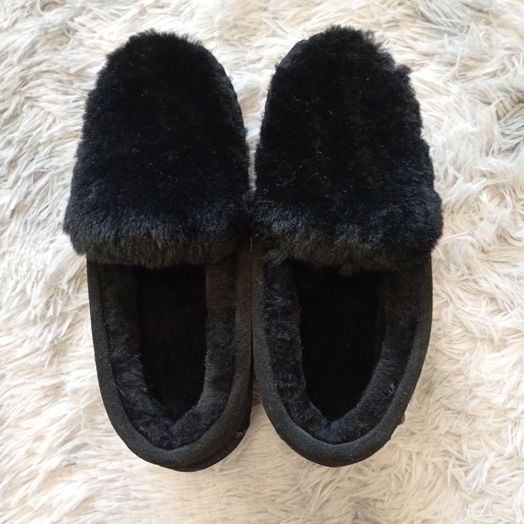 未使用品 EMU Australia エミュ ムートン モカシン 黒 ケアンズ