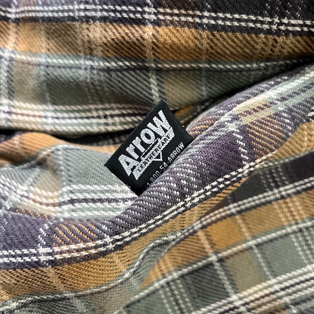 usa製 ショット レザージャケット 牛革 チェック 裏地 ブラウン 茶色 M