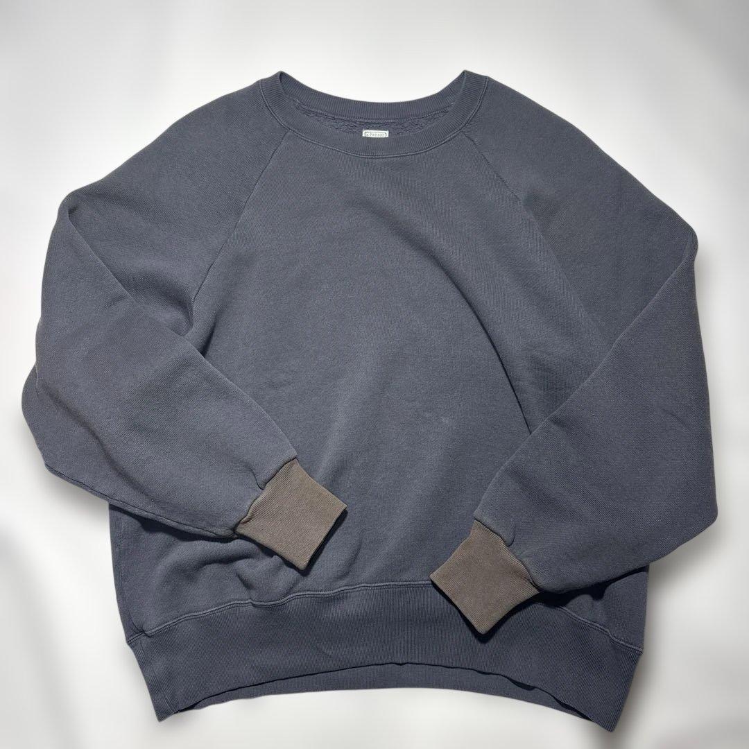 A.PRESSE スウェット　2トーン　ネイビー　チャコールグレー　フェード