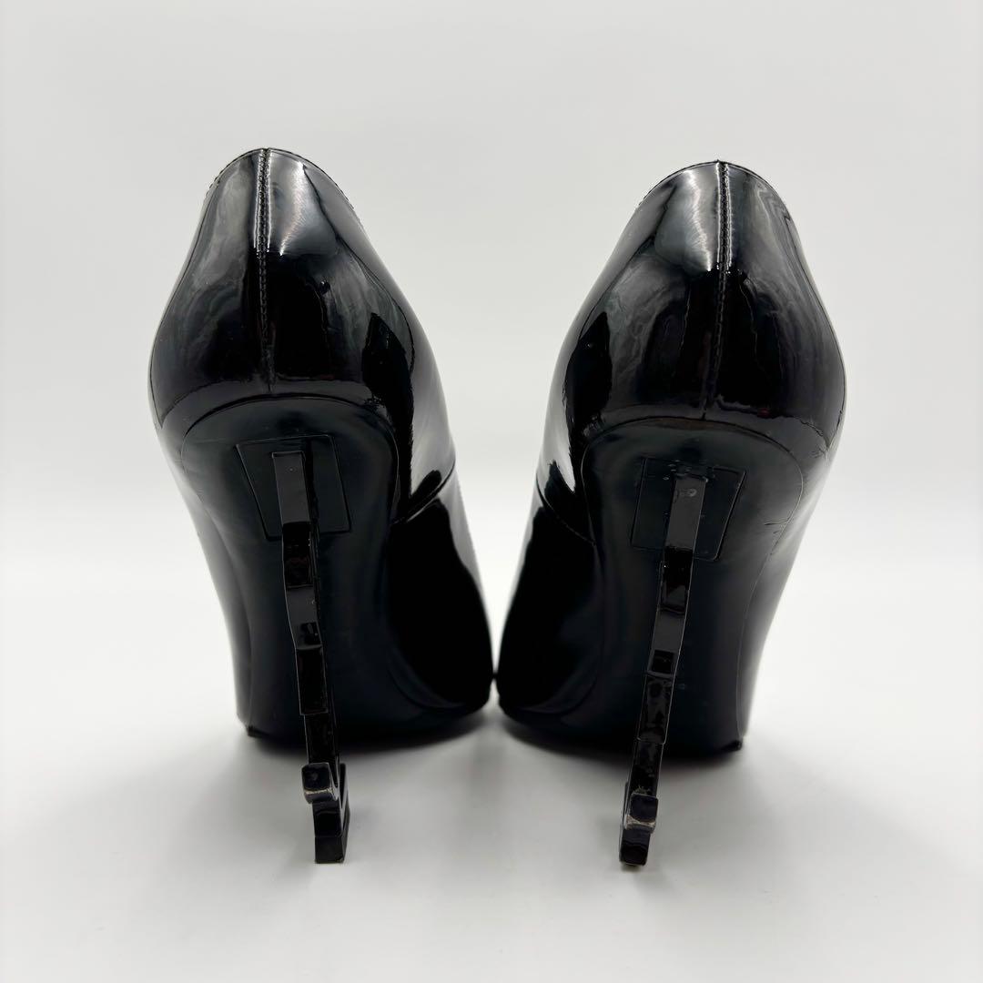 サンローランパリ ヒールパンプス オピウム カサンドラ パテントレザー