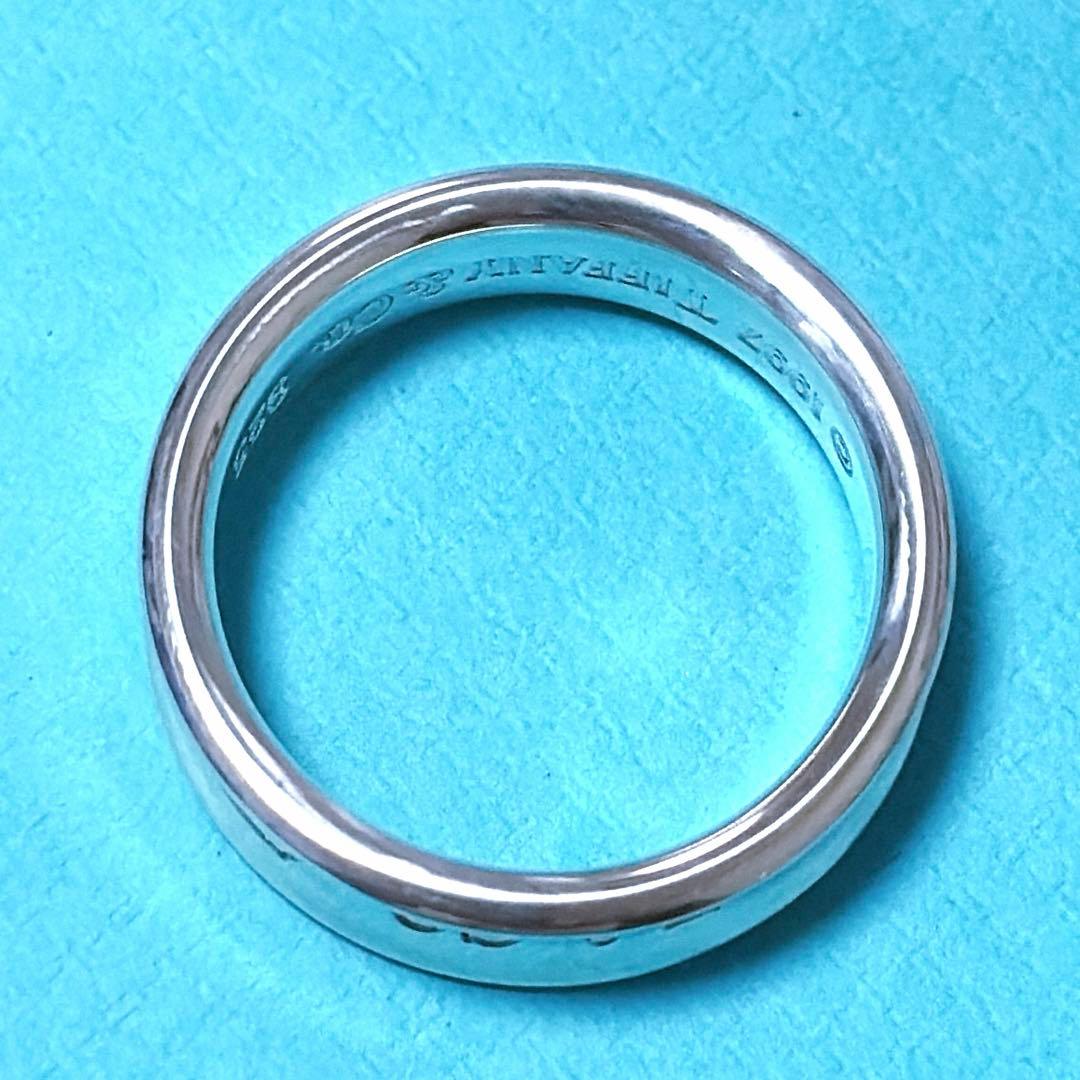 【美品】24号 ティファニー 1837 ナローワイドリング シルバー925