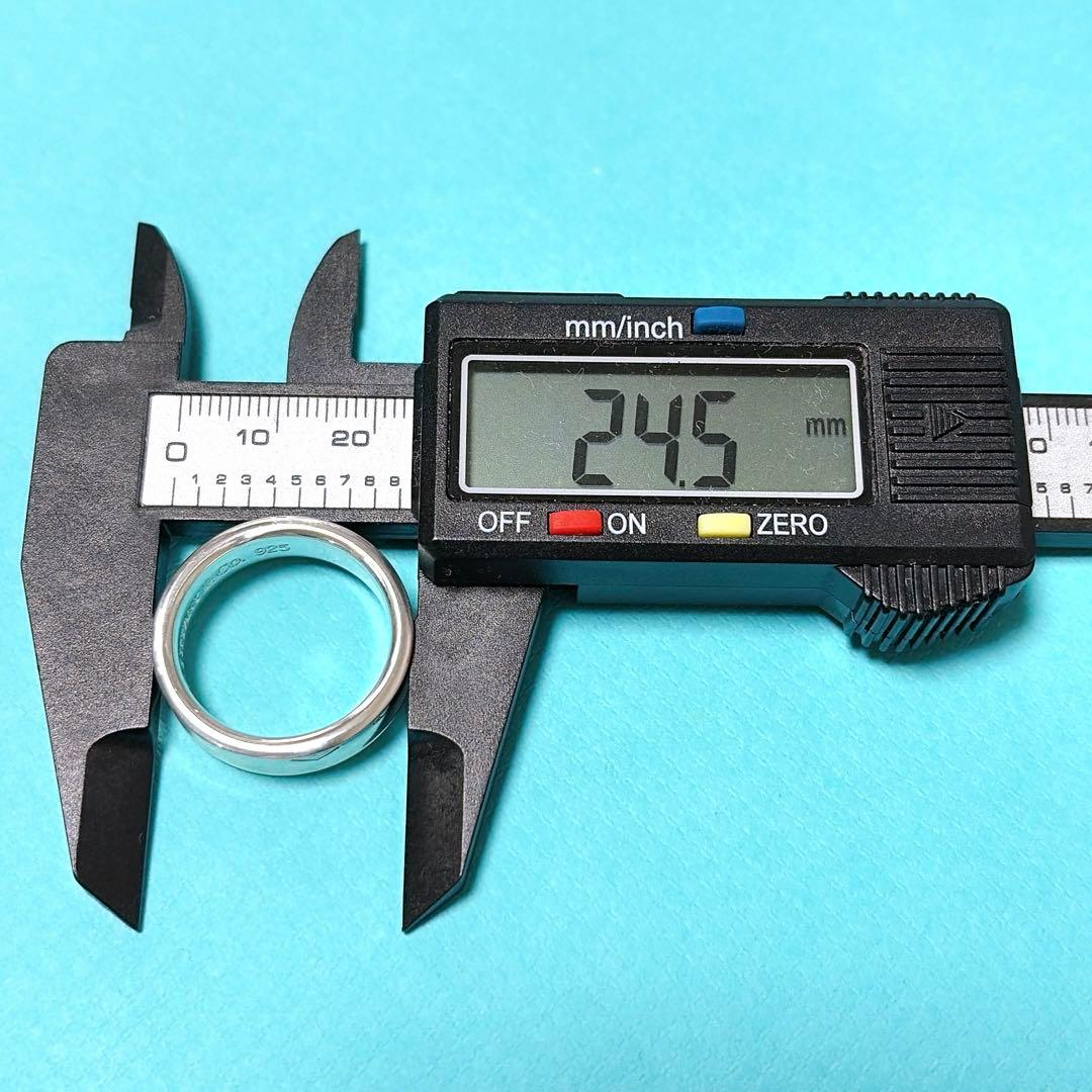 【美品】24号 ティファニー 1837 ナローワイドリング シルバー925