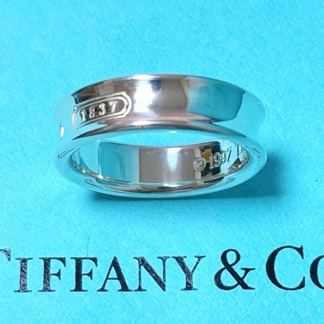 【美品】24号 ティファニー 1837 ナローワイドリング シルバー925