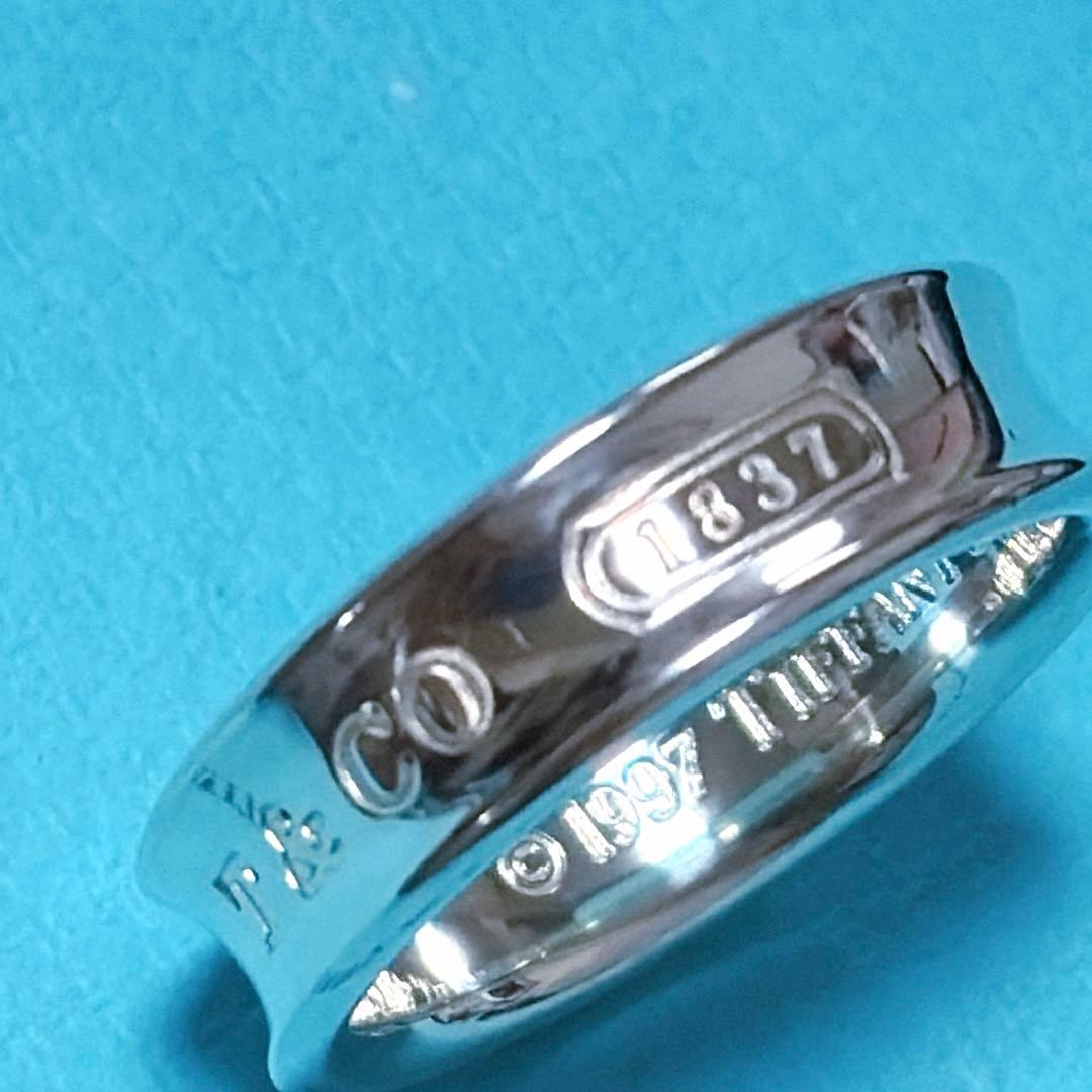 【美品】24号 ティファニー 1837 ナローワイドリング シルバー925