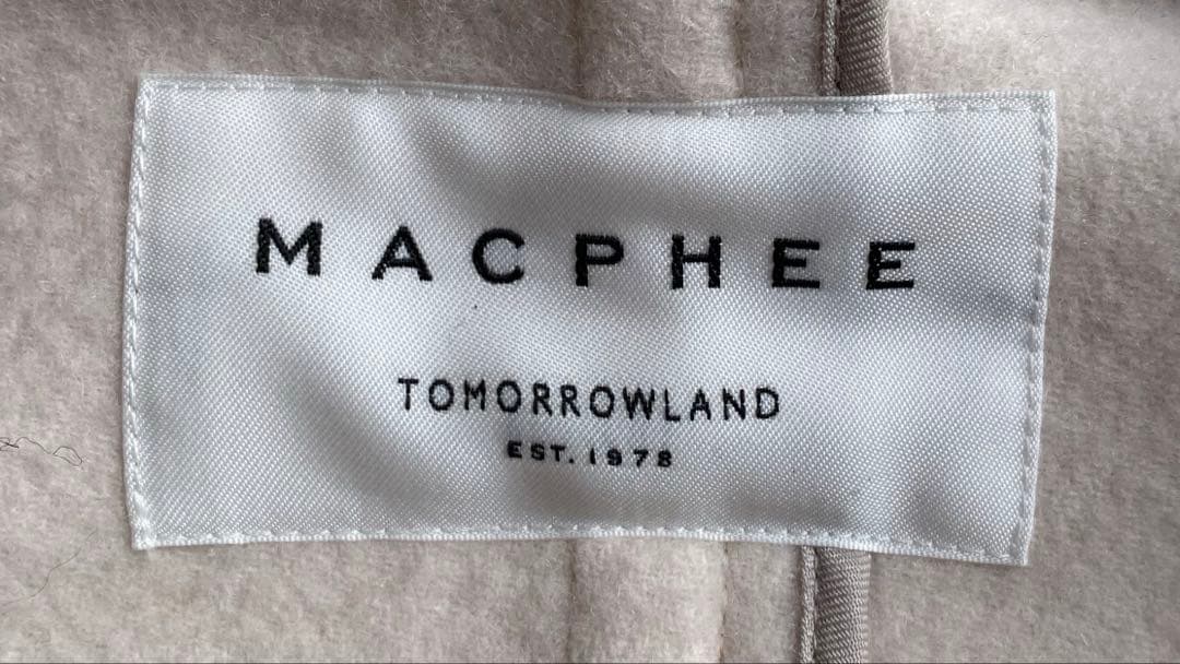 MACPHEE TOMORROWLAND ウールメルトン ダッフルコート 36