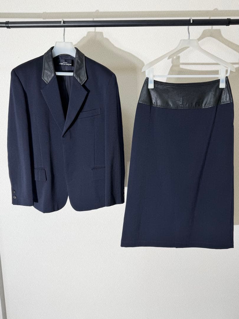 トリコ コムデギャルソン 切り替えジャケット スカート セットアップ