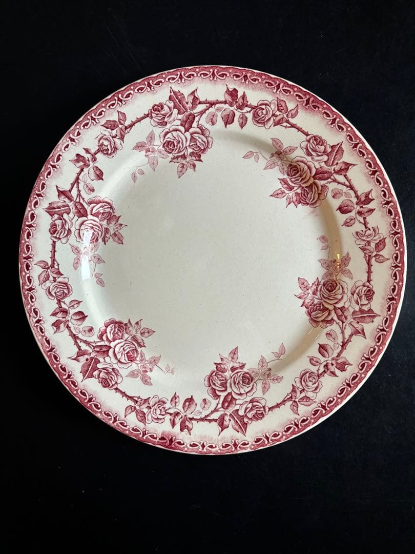 フランスアンティーク 花柄 プレート 3枚セット